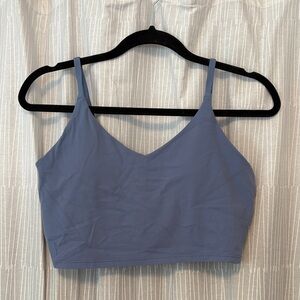 Athleta Soft Dusty Blue Medium Seamless Bralette padded adjustable Straps